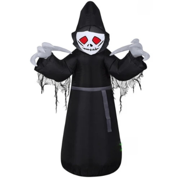 Gemmy Inflatable Blow Up Scary Halloween Reaper Figure Automatic Electric Blower - Picture 13 of 13